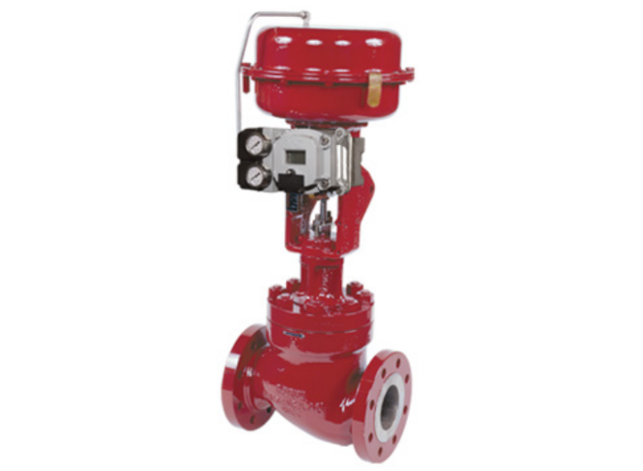 photo of a red control valve