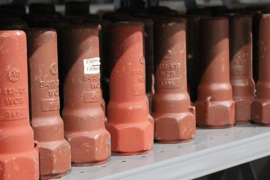 photo of a shelf full of valves